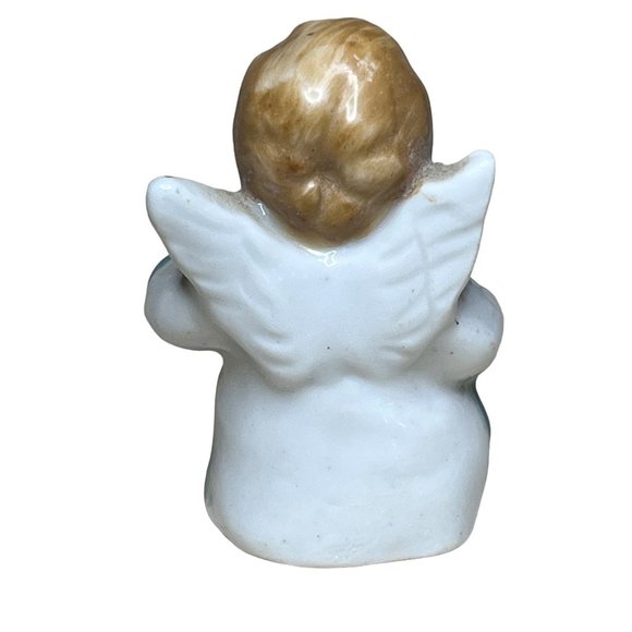 Made in Occupied Japan Vintage Porcelain Cherub with Accordion - Picture 2 of 7